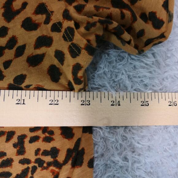 NEW We The Free People Shirt Womens Small Brown Cheetah Animal Oversized NWT $58 - Picture 7 of 11